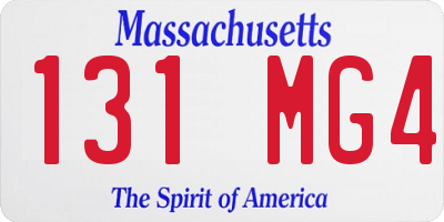 MA license plate 131MG4