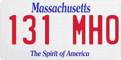 MA license plate 131MH0