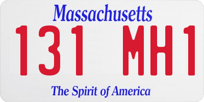 MA license plate 131MH1