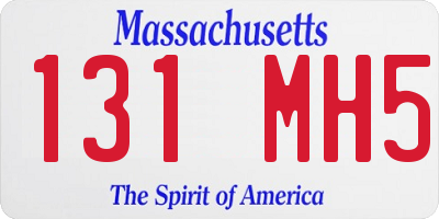 MA license plate 131MH5