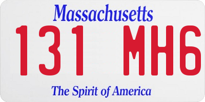 MA license plate 131MH6
