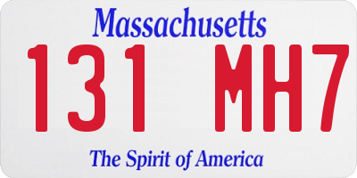 MA license plate 131MH7