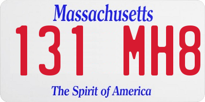 MA license plate 131MH8