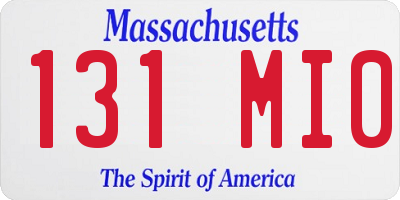 MA license plate 131MI0