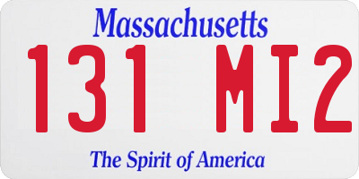 MA license plate 131MI2