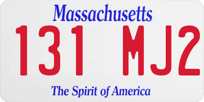 MA license plate 131MJ2