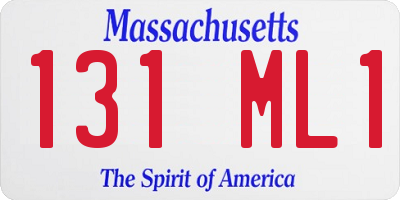 MA license plate 131ML1