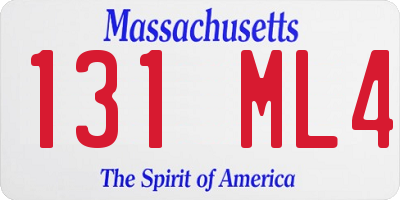 MA license plate 131ML4