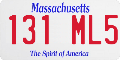 MA license plate 131ML5