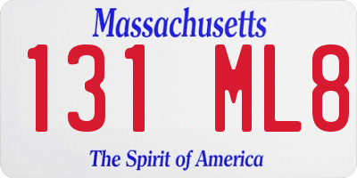 MA license plate 131ML8