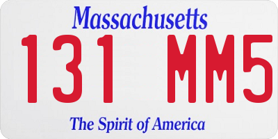 MA license plate 131MM5