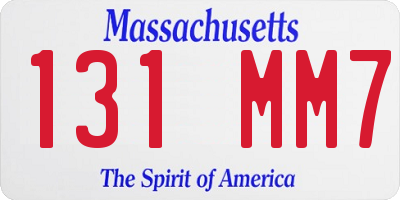 MA license plate 131MM7