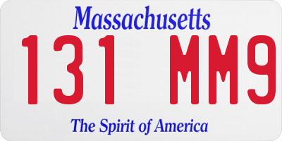 MA license plate 131MM9