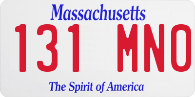 MA license plate 131MN0