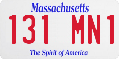 MA license plate 131MN1