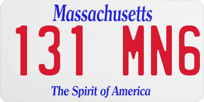 MA license plate 131MN6