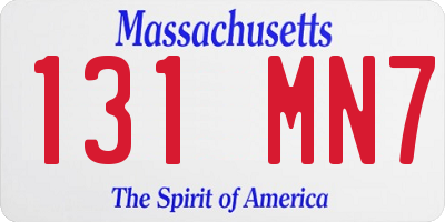 MA license plate 131MN7