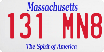MA license plate 131MN8