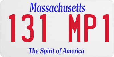 MA license plate 131MP1