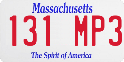 MA license plate 131MP3