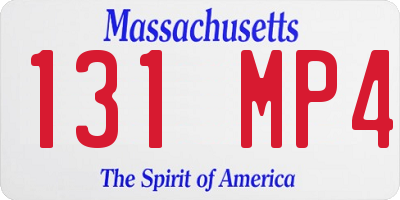 MA license plate 131MP4