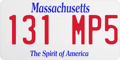 MA license plate 131MP5