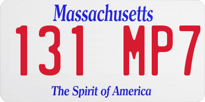 MA license plate 131MP7
