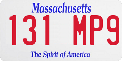 MA license plate 131MP9