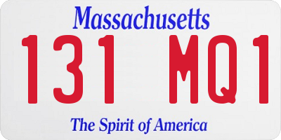 MA license plate 131MQ1