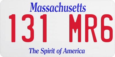 MA license plate 131MR6