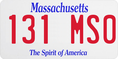 MA license plate 131MS0