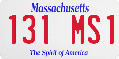 MA license plate 131MS1