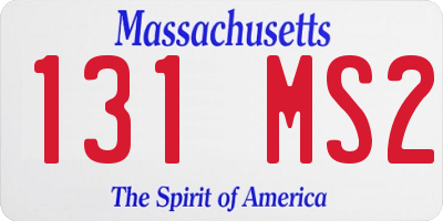 MA license plate 131MS2