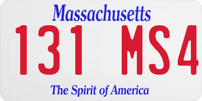 MA license plate 131MS4