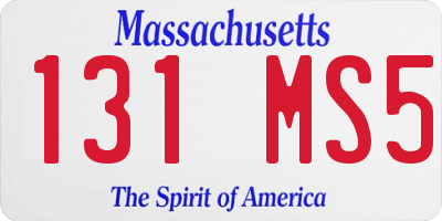 MA license plate 131MS5