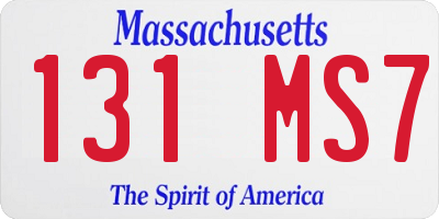 MA license plate 131MS7