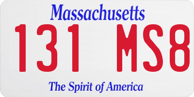 MA license plate 131MS8