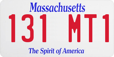 MA license plate 131MT1