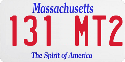 MA license plate 131MT2