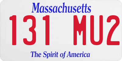 MA license plate 131MU2