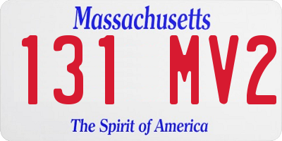 MA license plate 131MV2