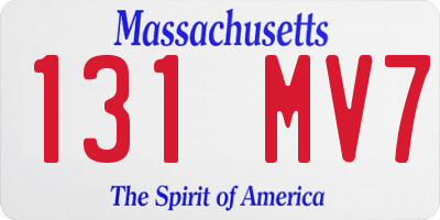 MA license plate 131MV7