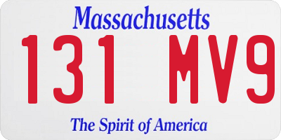 MA license plate 131MV9