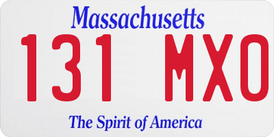 MA license plate 131MX0