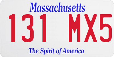 MA license plate 131MX5