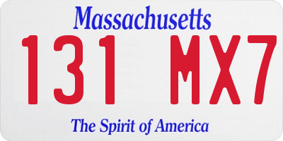 MA license plate 131MX7