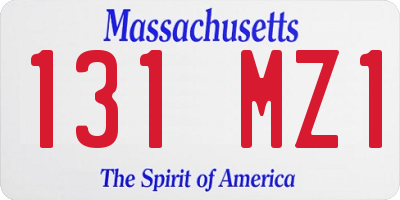MA license plate 131MZ1