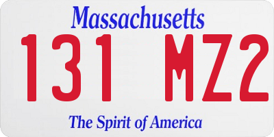 MA license plate 131MZ2