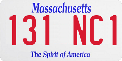 MA license plate 131NC1