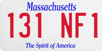 MA license plate 131NF1
